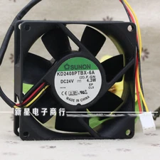 1pcs  SUNON KD2408PTBX-6A 8025 8cm 24V 4.3W Double Ball Inverter Fan 3pin