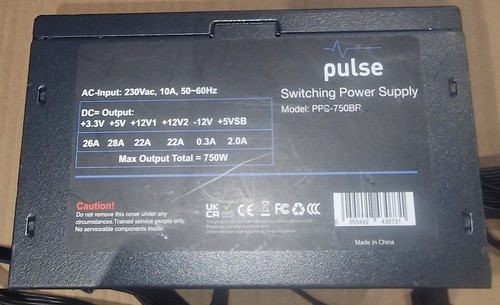 Fuente de alimentación conmutada Pulse PPS-750BR 750W ATX - Imagen 3 de 3