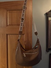 Moda Luxe Brown Leather Purse With Guitar Str...