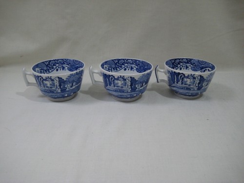 Spode Blue Italian Cups & Saucers x 3 - Picture 7 of 9