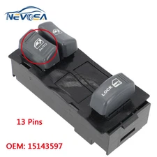 Power Window Switch Left Hand Driver Side For Chevrolet GMC 15151356 19244656