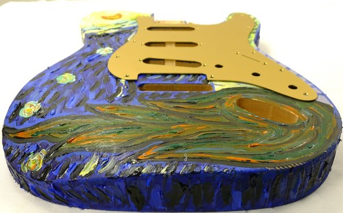 Tele Strat Hybird Body 2pcs North American Alder SSS Hand Oil Pinting ≦3.85Lbs - Picture 6 of 21