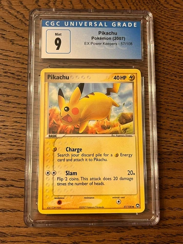 🔥Pikachu EX Power Keepers 57 Pokémon TCG  CGC 9 PSA Mint