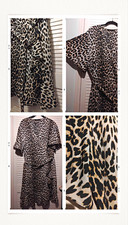 F&F Womens Leopard Print V Neck Flutter Sleeve Tie Dress Plus size 20