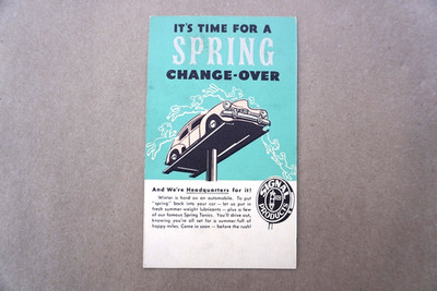 Signal Gas and Oil Advertising Spring Change Over Post Card 1940's