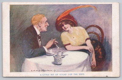 EP Kinsella Kunst Postkarte Little Bit Of Sugar Cafe Flirt London Meinung