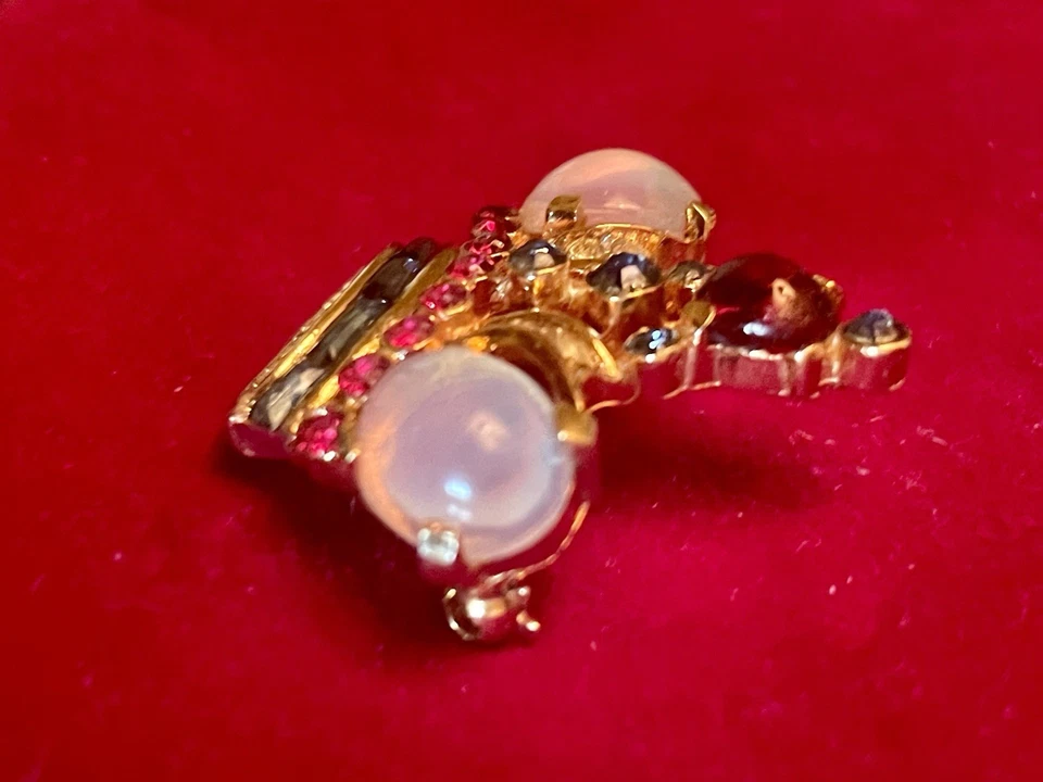 Trifari Alfred Philippe Coronation Queen Crown Moonstone Brooch - Image 4 of 4