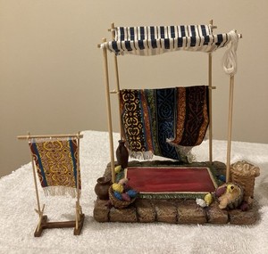 2 pc Fontanini Rug Tent & Loom 5" series Village Market Place New open box