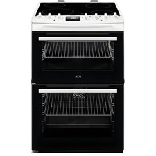 AEG CCX6740ACW - White Ceramic Electric Cooker with Double Oven - 73/39L Oven