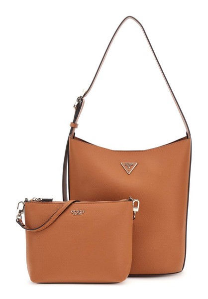 Guess Meridian Ii Bucket Bag Schultertasche Utensilientasche Tasche Cognac Braun-image