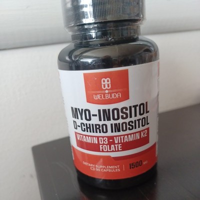 WELBUDA Myo Inositol & D-Chiro Inositol 1800 MG 90 Capsules Berberine Exp 01/28