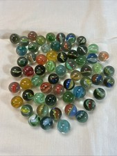 Vintage Marble Lot Of 60 Pcs Cats Eye Akro Agate L3