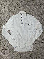 Express 1/4 Button / Zipper Sweater With Pocket Mens Small