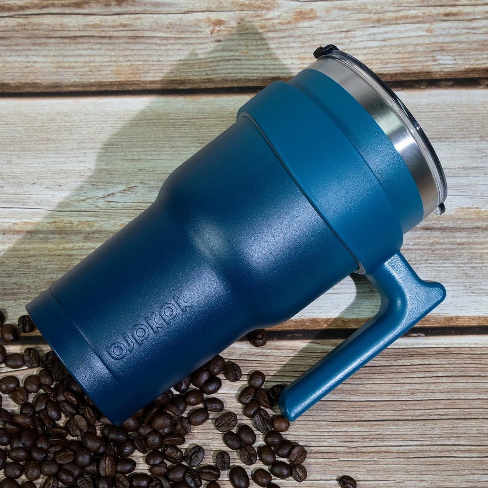 20oz Insulated Stainless Steel Tumbler with Handle Straw and Lid