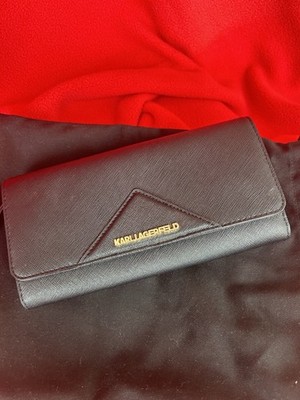Karl Lagerfeld Portemonnaie Geldbörse Wallet 100% Leder Damen