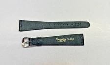 16mm Black Genuine Lizard Watch Band - USA