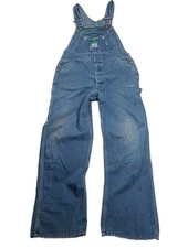 Liberty Bib Overalls Mens 32×30 Faded Light Blue Work Denim Vintage Mens Small
