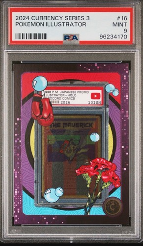 2024 Currency Series 3 Pokemon Illustrator Card Ice Foil & Rainbow Holo PSA 9 - Picture 4 of 5