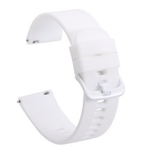 Silicone Watch Bands 22mm Quick Release Watch Strap with Buckle, White