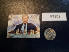 Bobby Fischer American chess grandmaster 2013 Republique Centrafricaine Stamp e