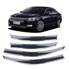 Rain Guards Suitable for 2011-2018 Passat,Window Visor,Dark Smoke