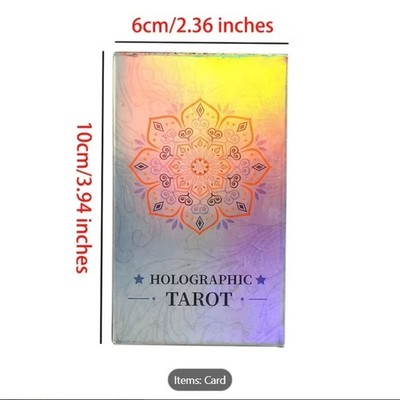 holographic oracle cards Tarot Card Deck 78 Rainbow Foil Rider Waite Style Divination Make your tarot readings gleam Rainbow Oracle Card Deck: Odd