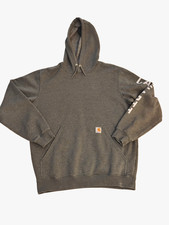 Carhartt Loose Fit Hoodie Men  s Medium Light Green Workwear Pullover Sweatshirt