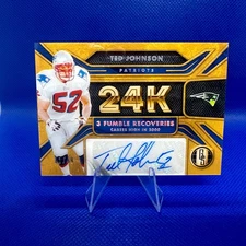 2024 Gold Standard Ted Johnson 24k Auto #/49 New England Patriots 🔥 
