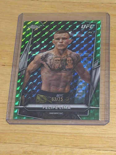 2026 Topps Chrome UFC Felipe Lima Green Geometric Refractor 62/75 RC #160