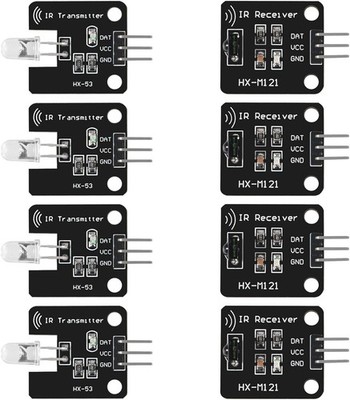 4Pcs 38khz Infrared IR Receiver Sensor Module IR Transmitter Sensor Module Kit