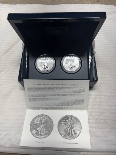 2013 American Eagle West Point Proof Two Coin .999 Silver Set w/OGP