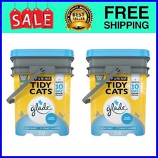  2 pack Purina Tidy Cats Clumping Cat Litter, Clear Deodorizing, 35 lb Pail