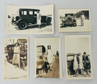 ORIGINAL BLACK & WHITE 1920S 1930S  PHOTOS WOMEN POSING WITH CARS FORD LOT OF 5 — photo 1