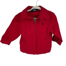 Polo Ralph Lauren Harrington Jacket Toddler 12M Red Cotton Zip Preppy Classic