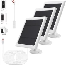 3 Pack - Solar Panel for Ring Camera, Compatible with Spotlight 3 