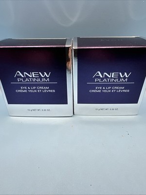 AVON ANEW PLATINUM   EYE AND LIP CREAM  (#2 CREAMS) (60 YEARS +) #FREE SHIPPING