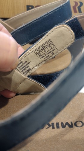 Romika Blue (Jeans)Leather Adjustable Slingback Sandals Fidschi US 7.5-8/EU 38 - Picture 11 of 14