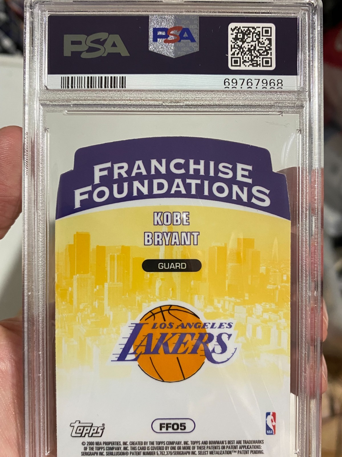 1999 Bowman’s Best Kobe Bryant Franchise Foundations PSA 9 view 2