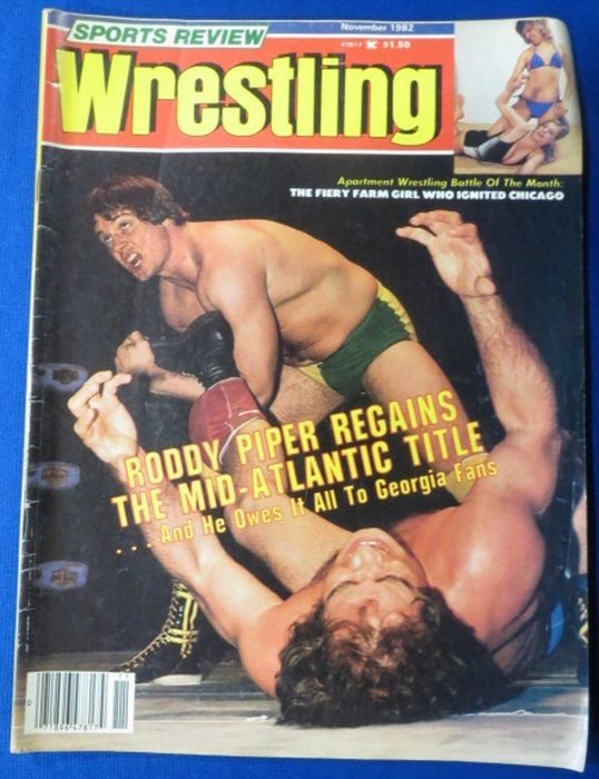 November 1982 Sports Review Wrestling Magazine Roddy Piper Cover