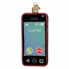 Old World Christmas Glass Blown Ornament for Christmas Tree, Smartphone