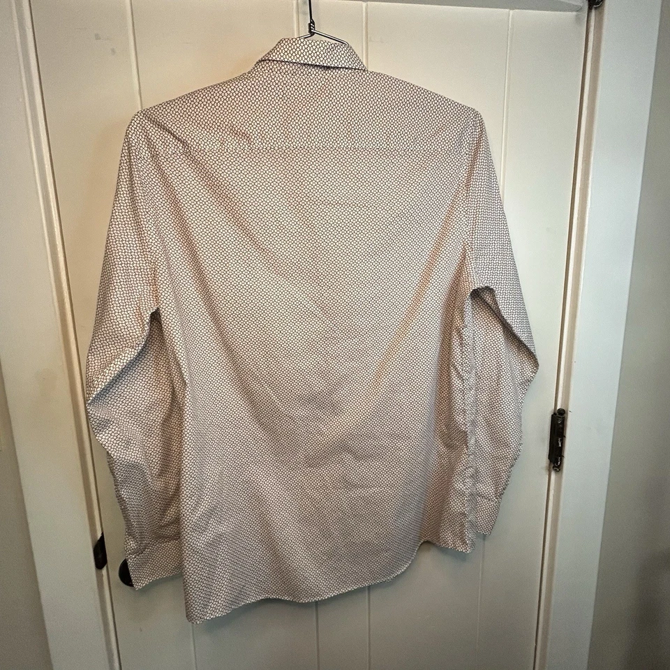 Axist Men's Long Sleeve Striped Dress Shirt Size XL Black & Silver - Image 2 of 4