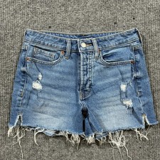 Old Navy O.G. Straight Cut Off Shorts 4 Denim Secret Smooth Pockets High Rise
