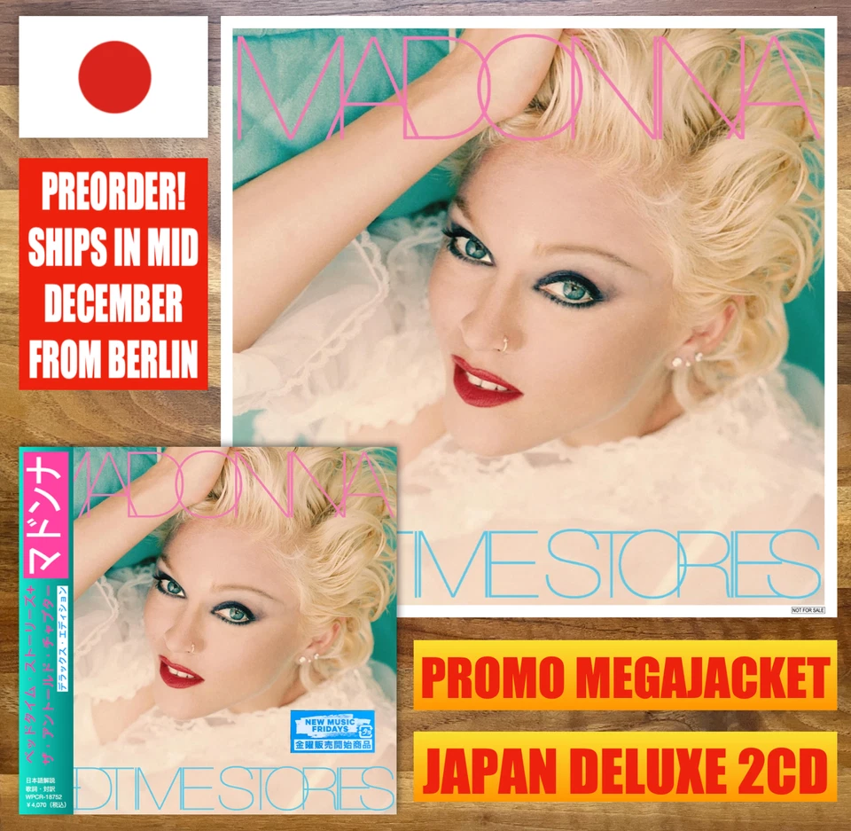 JAPAN PROMO MEGAJACKET+ BEDTIME STORIES THE UNTOLD CHAPTER 2 CD MADONNA PREORDER