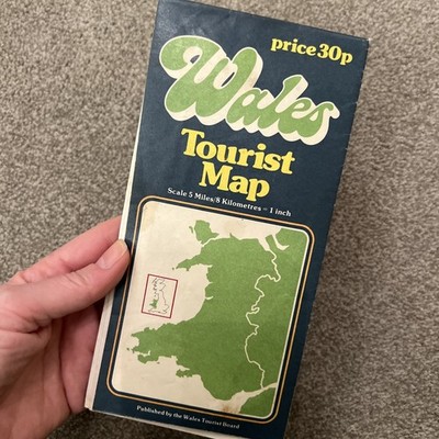 Wales Tourist Map Published By The Wales Tourist Board In 1977 ebay uk
