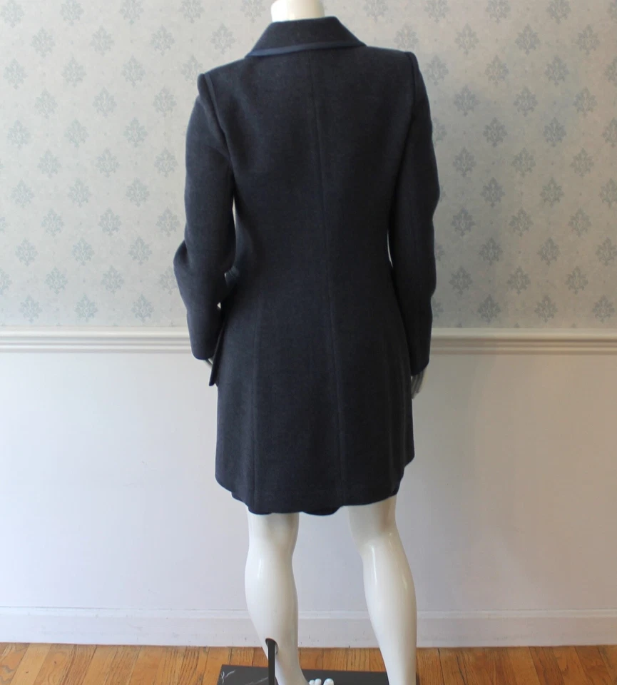 Conjunto de traje de abrigo y falda de lana azul Z Spoke Zac Posen de longitud media Foto 3 de 4