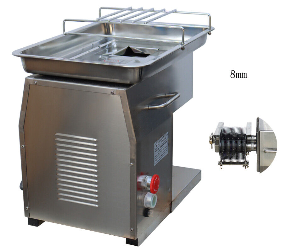 8MM Stainless Commercial Meat Slicer/Cutter 110V Output 250kg/h Free  Shipping!