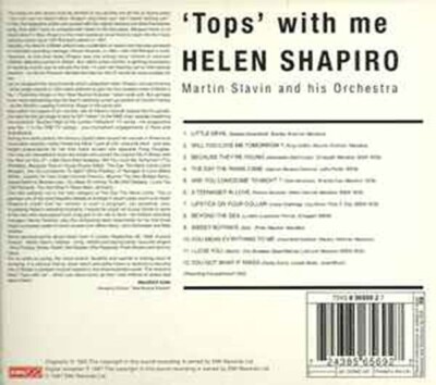 Helen Shapiro CD 'Tops' with me 1962, & Martin Slavin Orch