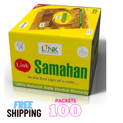 Link Samahan Instant Ayurveda Herbal Tea 100 Sachets Cough & Cold