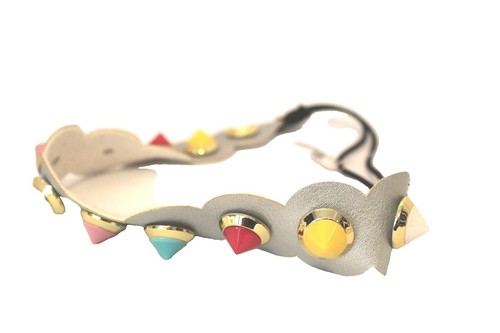 CARA New York Leather Belt Calf Hair Rhinestone  display picture 3