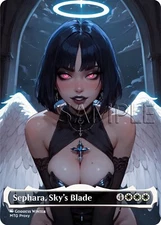 MTG - Sephara, Sky's Blade - Fan Art Fullart Style - EDH / Playtest